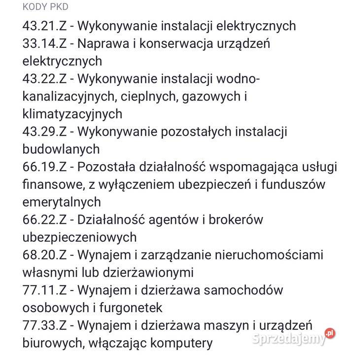 Sprzedam Sp z oo z 2 letnim stażem Pozostałe Wrocław