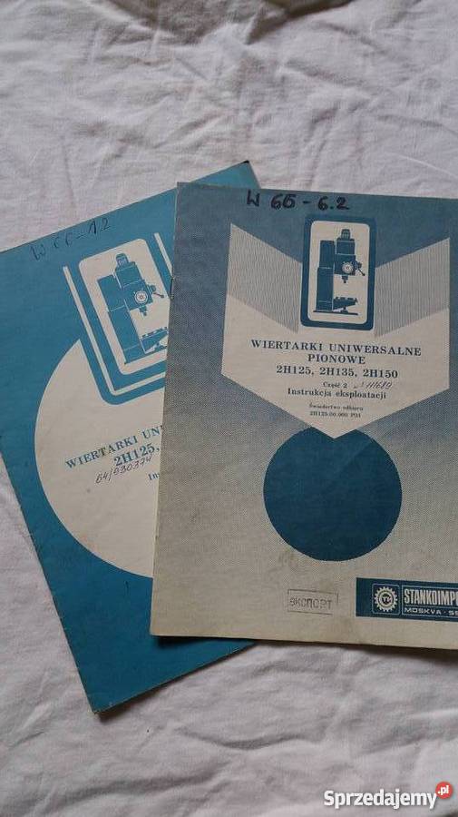 DTR Dokumentacja Wiertarki Uniwersalne 2H125 Kępno