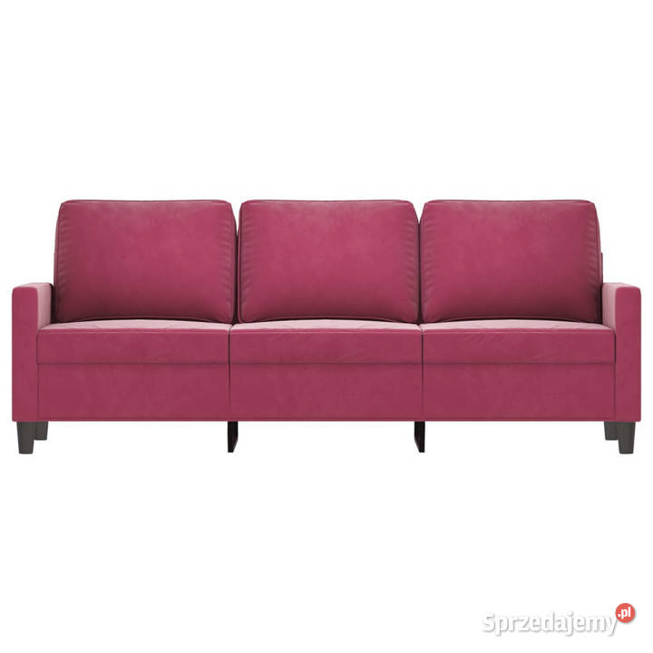 Sofa 3osobowa winna czerwień 180 obita aksamitem Meble Warszawa