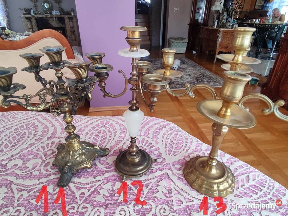 mosiężny stary świecznik świeczniki Gorzów Wielkopolski