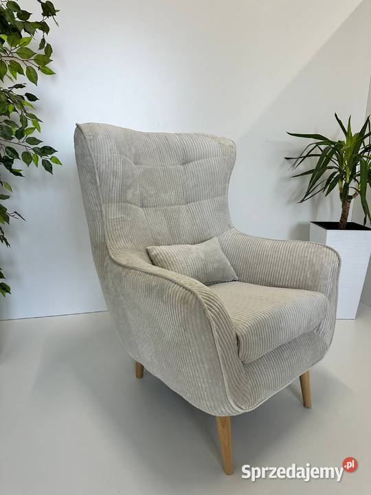 Fotel Wypoczynkowy Lord Sztruksowy Śmietankowy wielkopolskie