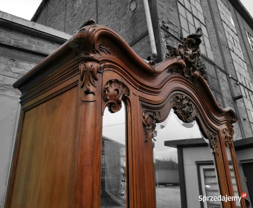 Pięknie rzeźbiona francuska szafa pałacowa