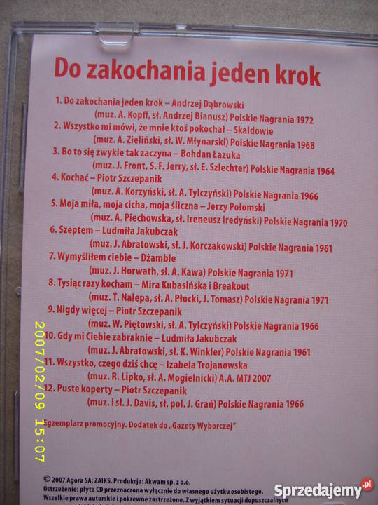 SkladankaCD ZLOTE PRZEBOJE NA LATO 4 Wołów