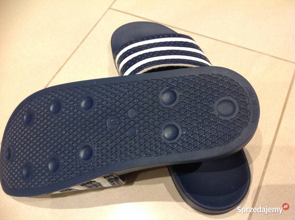 Adidas Klapki Granatowo Białe Męskie 10 44 44 23 Adidas Nowa Sól sprzedam