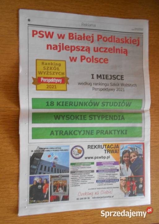 Studiuj z głową dwa dodatki Gazeta Wyborcza Rok wydania 2021 Parczew