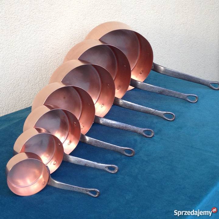 Rondle garnki miedziane komplet 7 Akcesoria kuchenne Warszawa