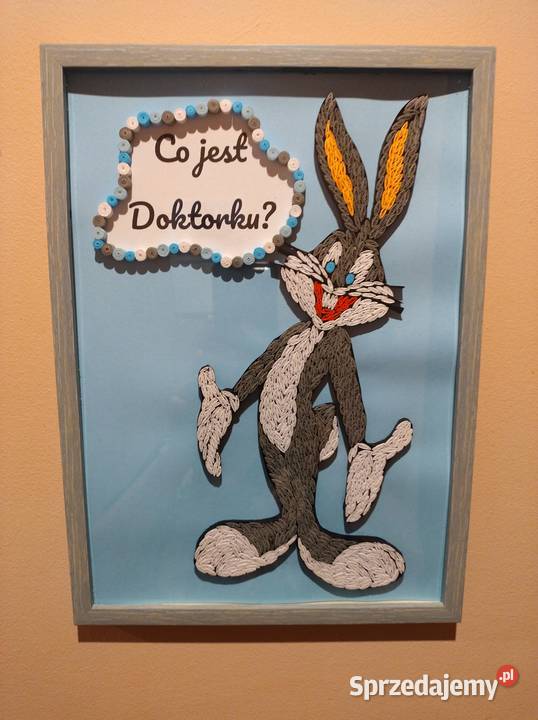 Królik Bugs Obrazek Ramka do pokoju dziecięcego Zamość