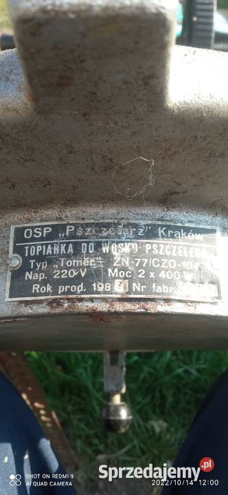 topiarka elektryczna do wosku tomer Pszczelarstwo