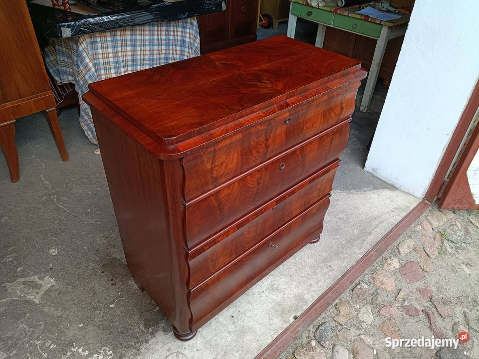Zabytkowa Komoda Mahoniowa w stylu Biedermeier Meble Suchorzew