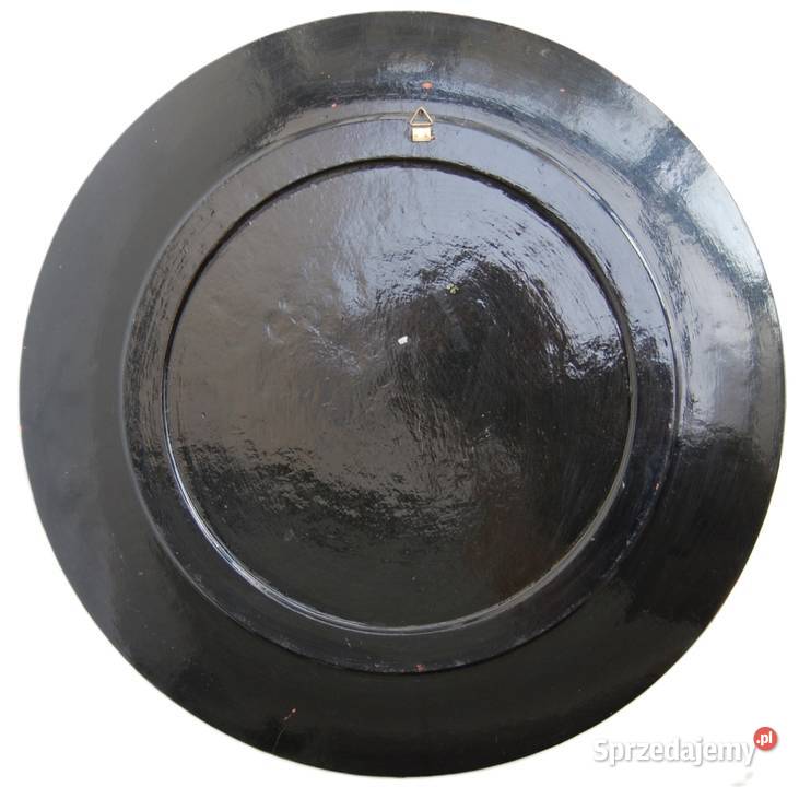 Drewniany malowany talerz do powieszenia Lublin