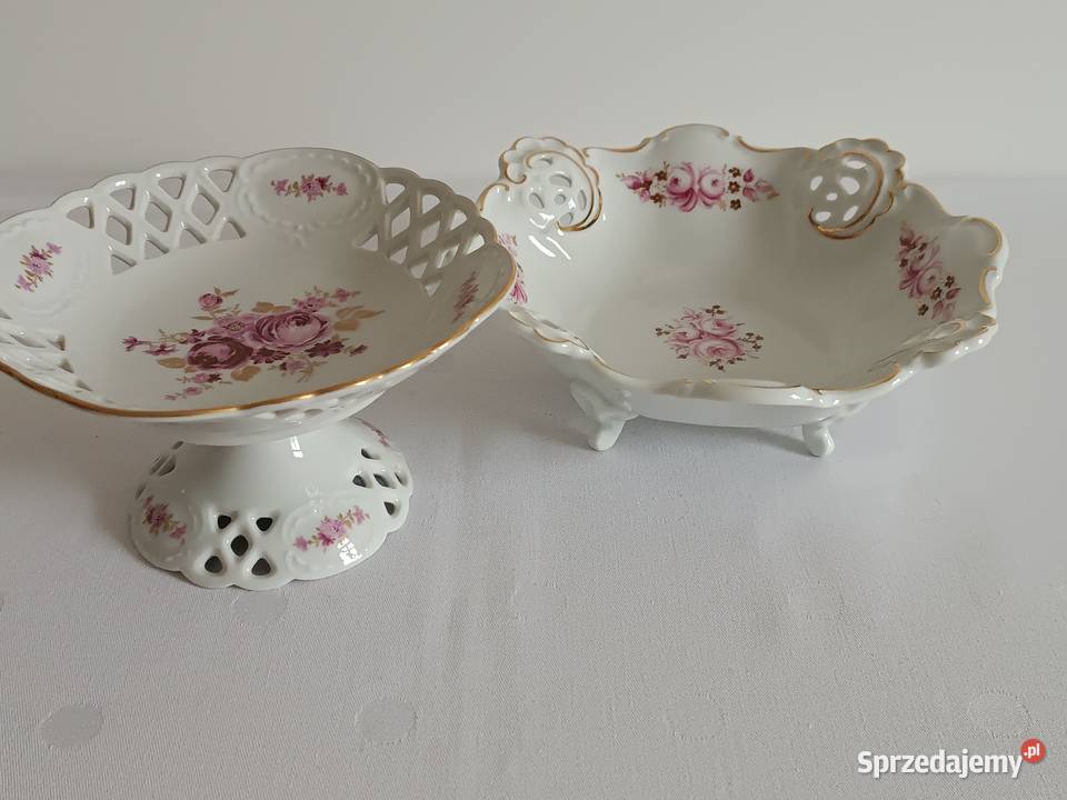 Ażurowe porcelanowe paterki Gorlice