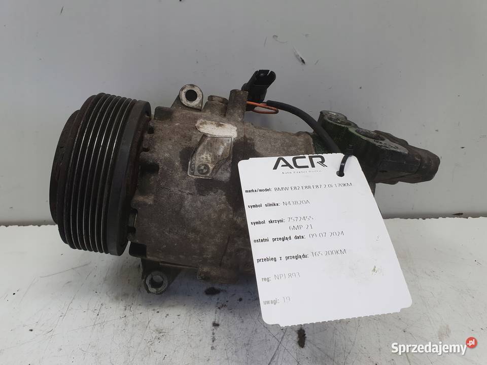 BMW E87 E90 20 i SPRĘŻARKA KLIMATYZACJI pompa Klimatyzacja