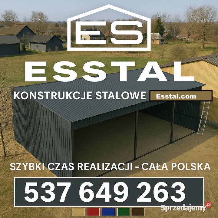 Wiata Blaszana Garaż HALA MA MASZYNY Magazyn Brzeziny