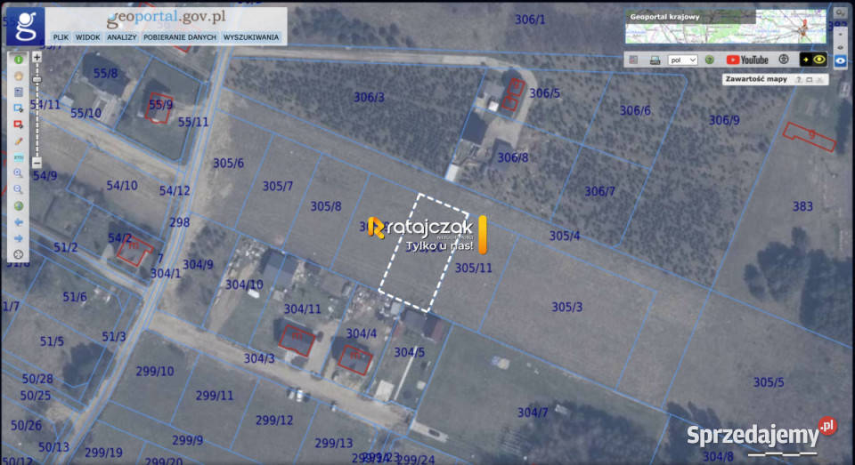 Działka 1096m2 Domatówko Słoneczna budowlana