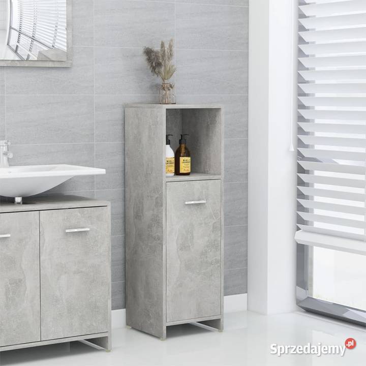 vidaXL Szafka łazienkowa szarość betonu 30x30x95 Warszawa