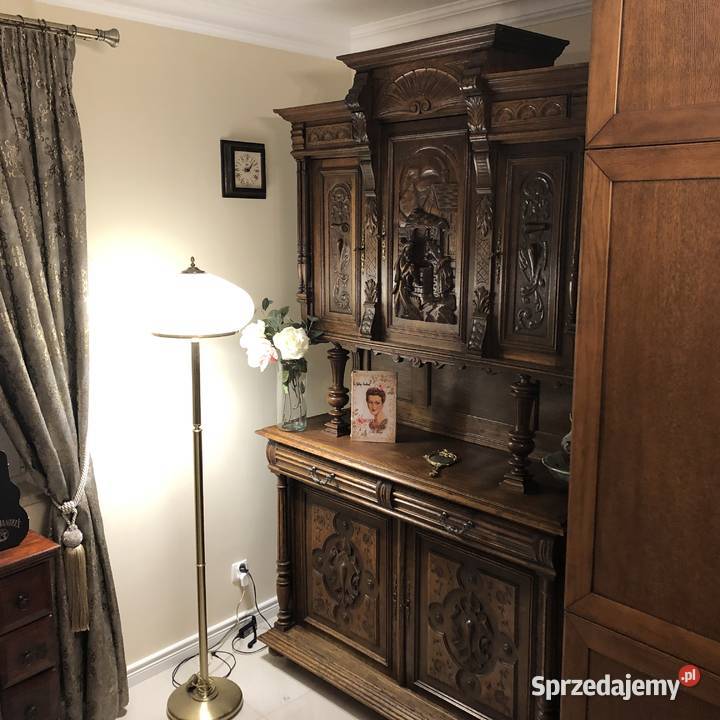 Kredens dębowy w stylu gdańskim ANTYK Gdańsk