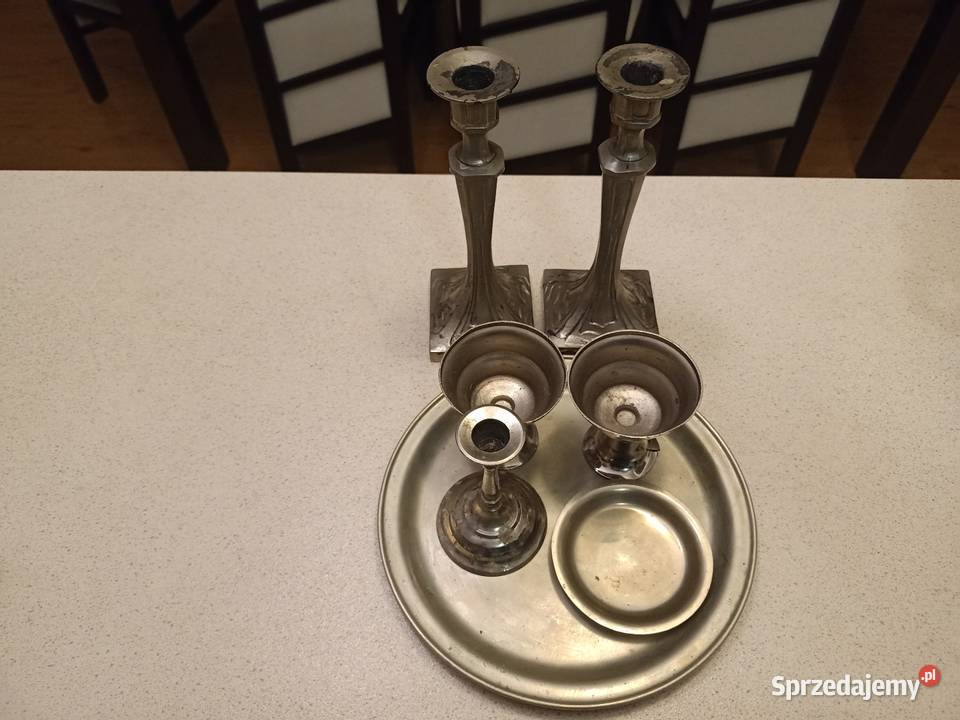 Stare świeczniki talerz podstawka Rzeszów