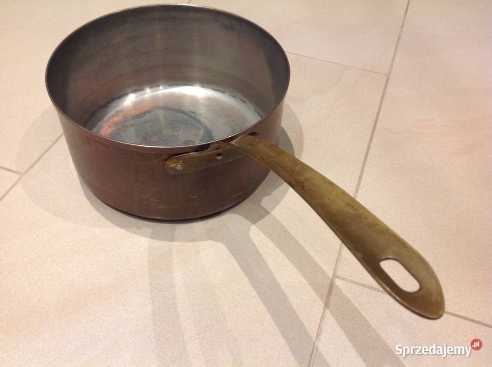 Stary Rondel Miedziany sygnowany