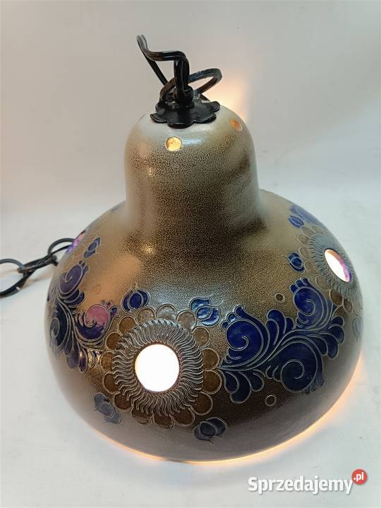 Porcelitowa lampa wisząca tykwa na łańcuchu Tarnobrzeg