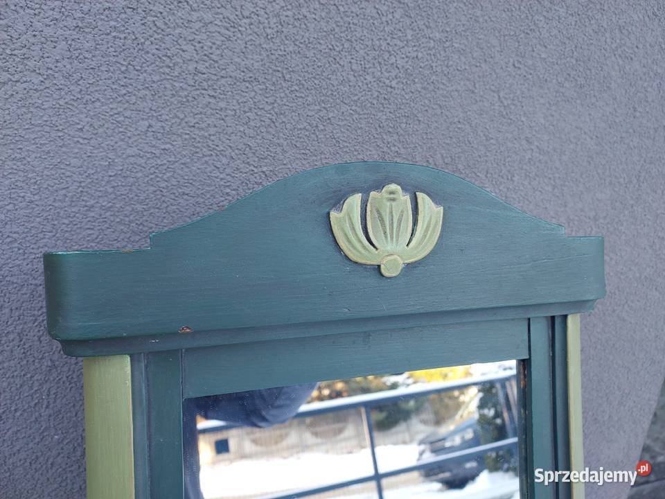 Szafka lustro ze skrzyni starego zegara 1923r Tczew