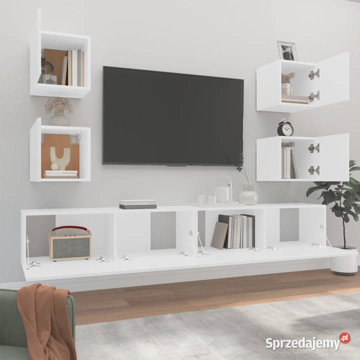 Zestaw 6 szafek telewizyjnych biały WM3114262 mazowieckie Warszawa