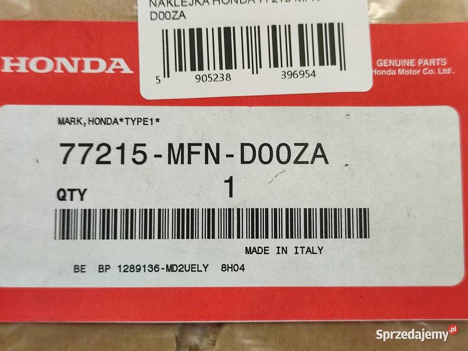 NAKLEJKA NA ZADUPEK HONDA CB1000R 2009 NOWA ORYG