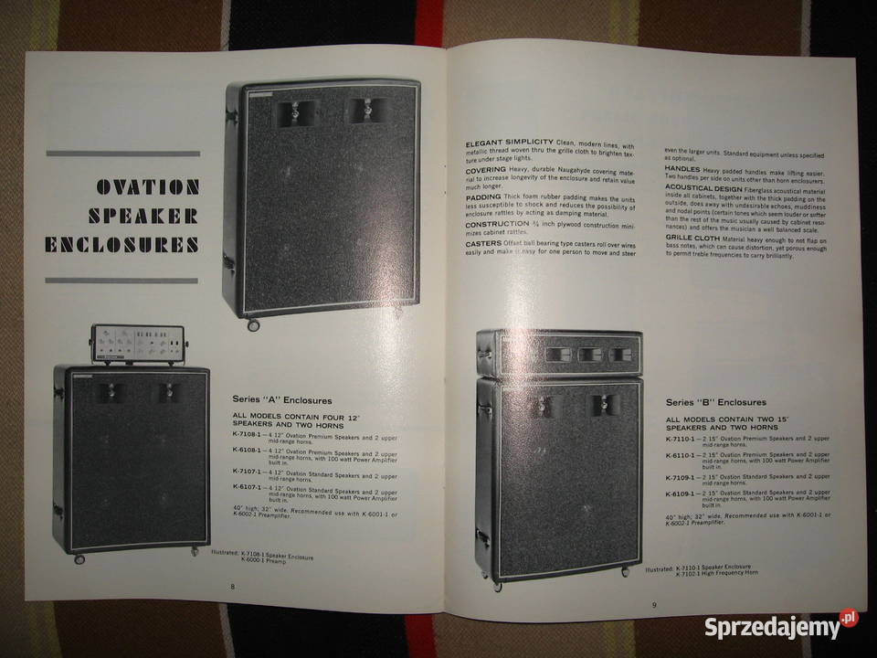 Ovation Amplifiers catalog manuals schematic
