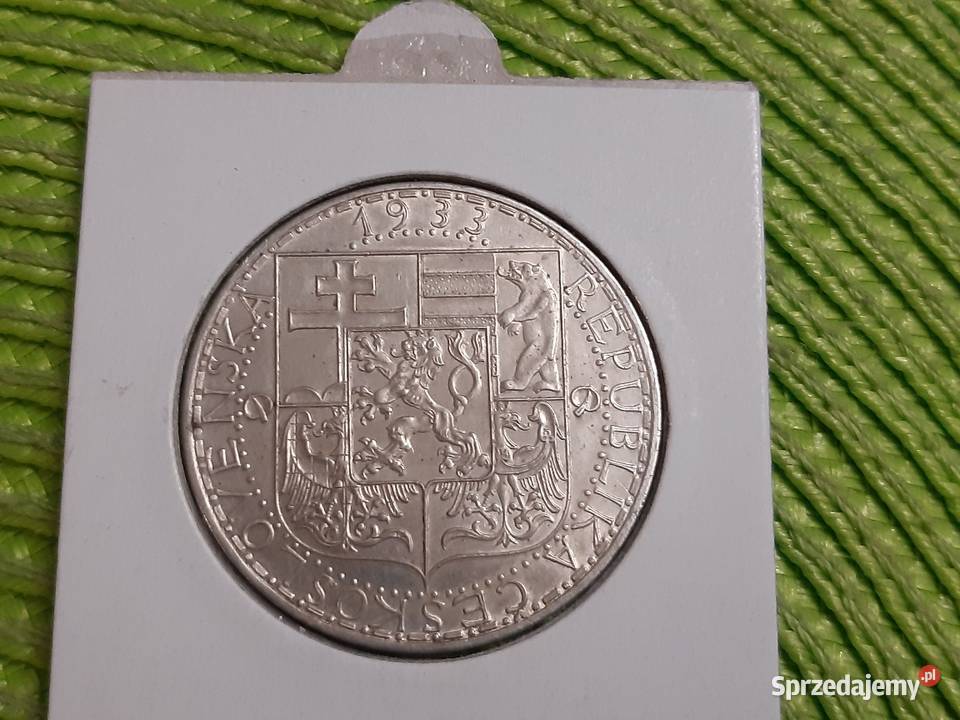 moneta srebrna Czechosłowacji z 1933r podlaskie Łomża sprzedam