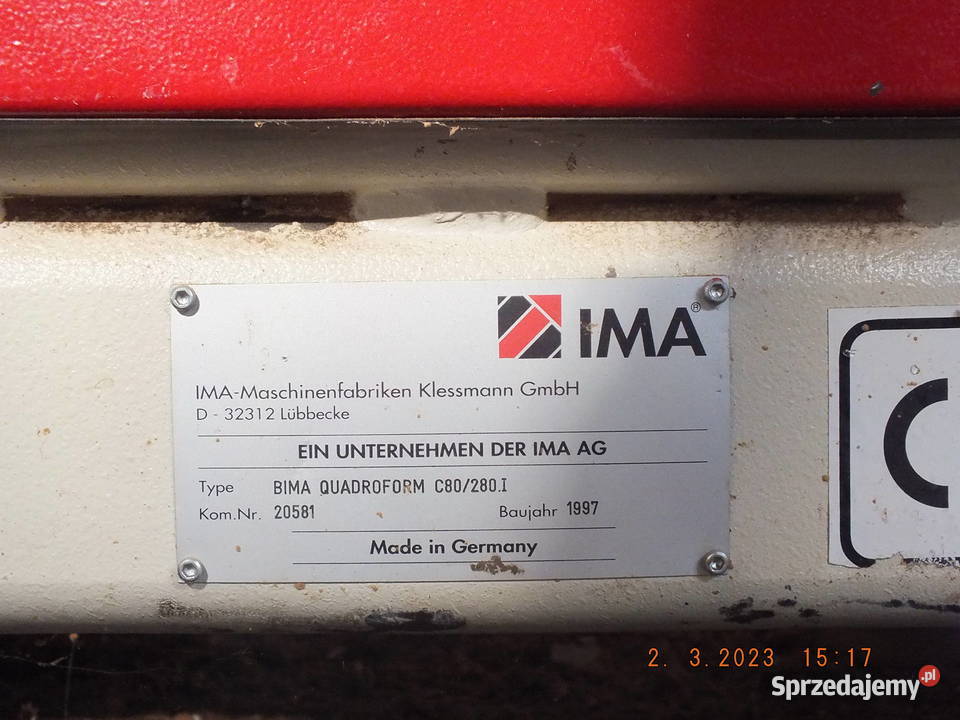 Centrum obróbcze CNC 3osiowe BIMA Quadroform dolnośląskie Wałbrzych