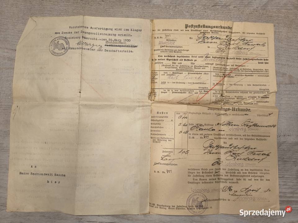 Niemiecki wyrok sądowy z 1930r Polska