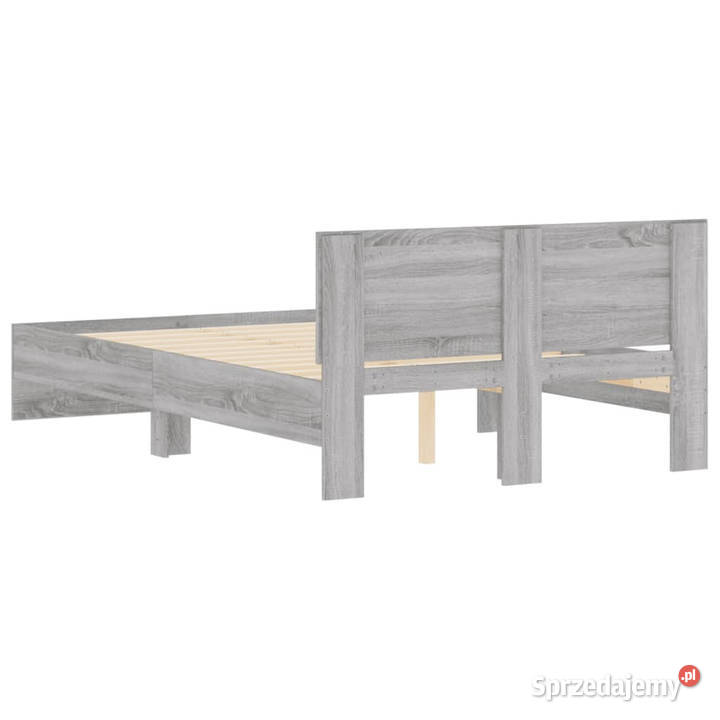 Rama łóżka z wezgłowiem szary dąb sonoma 120x200 Meble Warszawa
