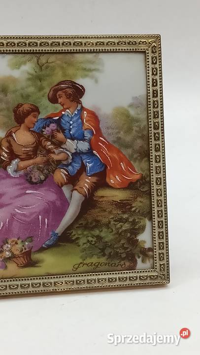 Zabytkowy kafel oprawiony w metal wiedeńska Zamość