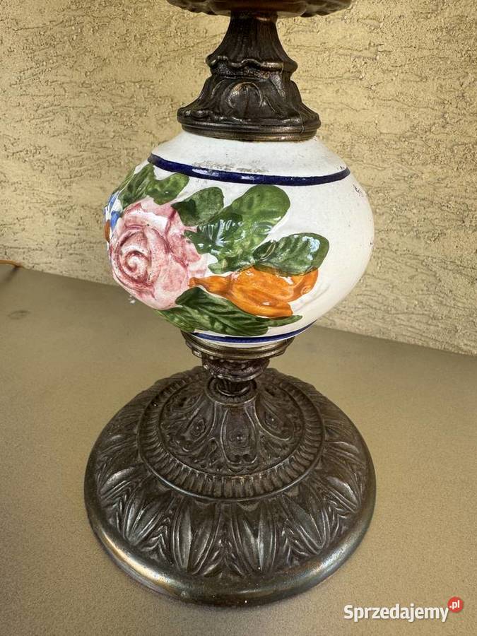 Lampka nocna stołowa biurowa stylowa ceramiczna Garwolin