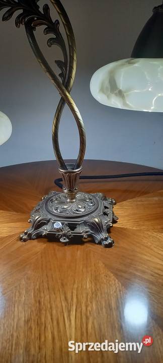 Dwuramienna mosiężna lampa w stylu secesyjnym łódzkie Skierniewice