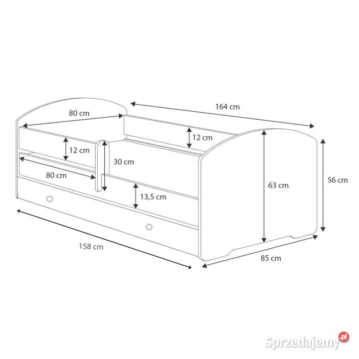 Łożko dziecięce SŁODZIAK STITCH z barierką Stalowa Wola