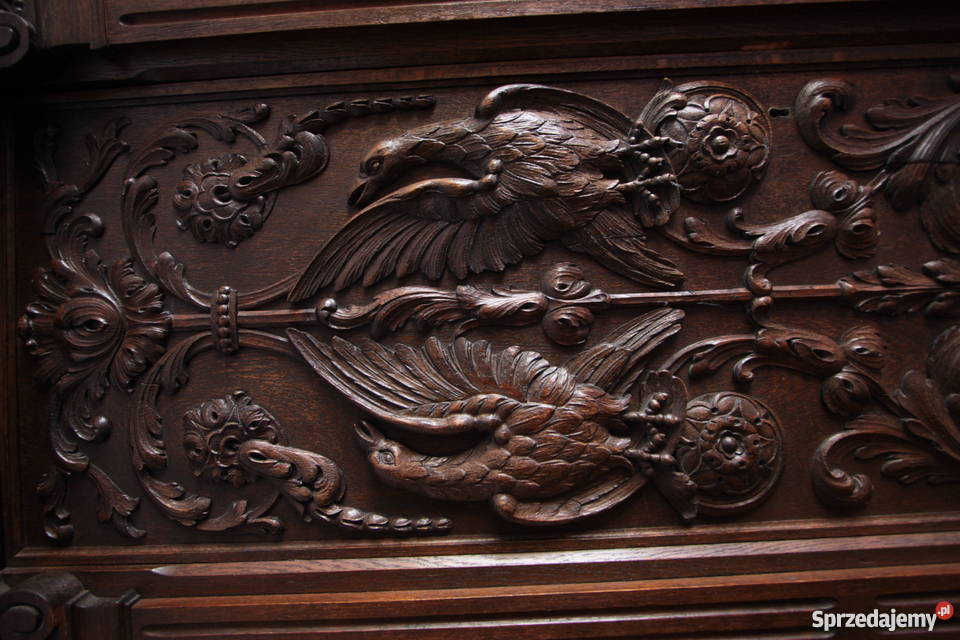 Rarytas Neorenesansowy komplet gabinetowy z 1905 dolnośląskie Wrocław