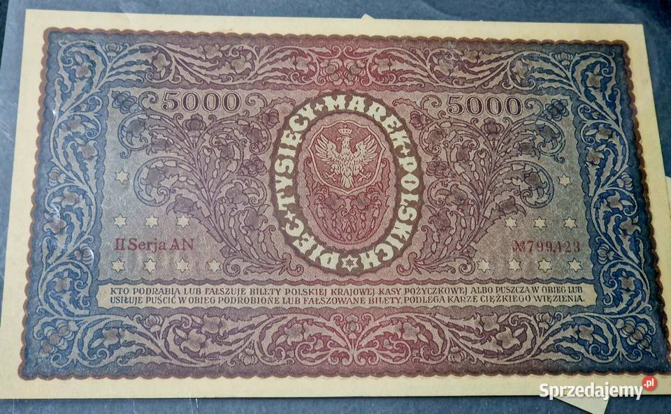 Komplet 9 sztuk Marki Polskie 19191920 UNC Sosnowiec