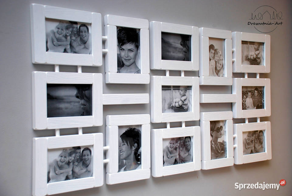 Biała galeria na 13 zdjęć 10x15 Drewno drewniana Olsztyn sprzedam