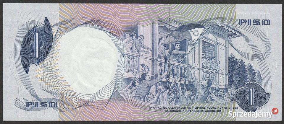 FILIPINY 1 PISO 1969 SERIA A JOSE RIZAL STAN UNC