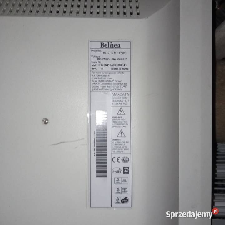 Monitor cyfrowy PC LCD
BELNEA 17
101710 Monitory i projektory Warszawa