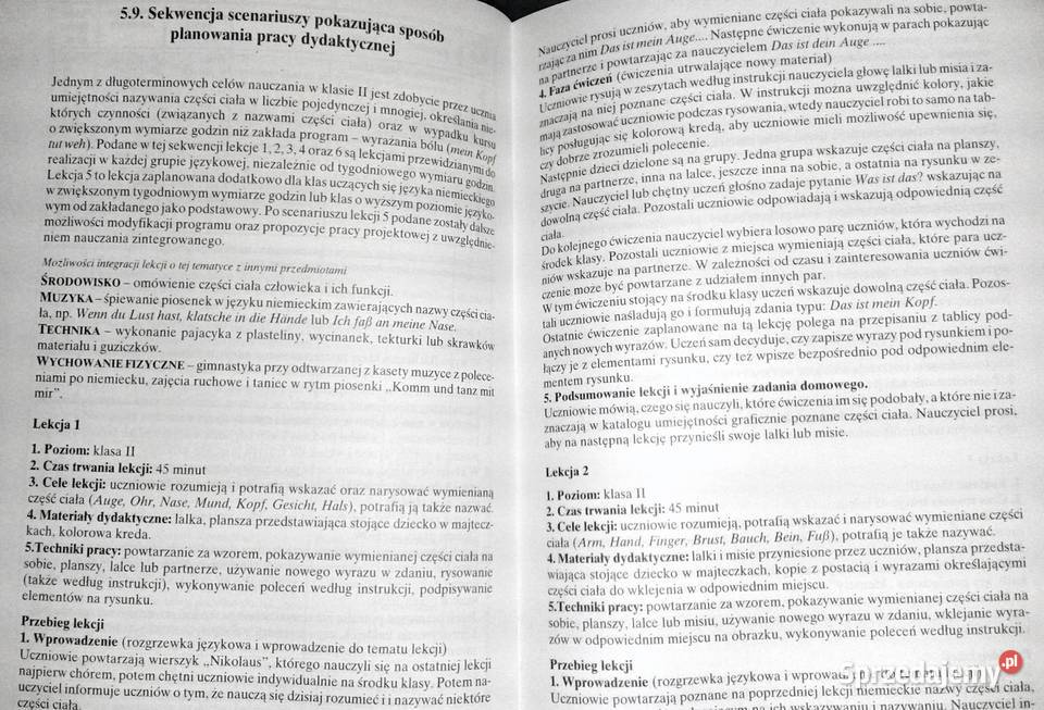 Program nauczania języka niemieckiego w kl 13 Chełm sprzedam
