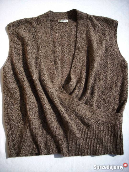 GEORGE Sweter Kamizelka Angora Ażur j NOWA 50 52 Nowy Sącz