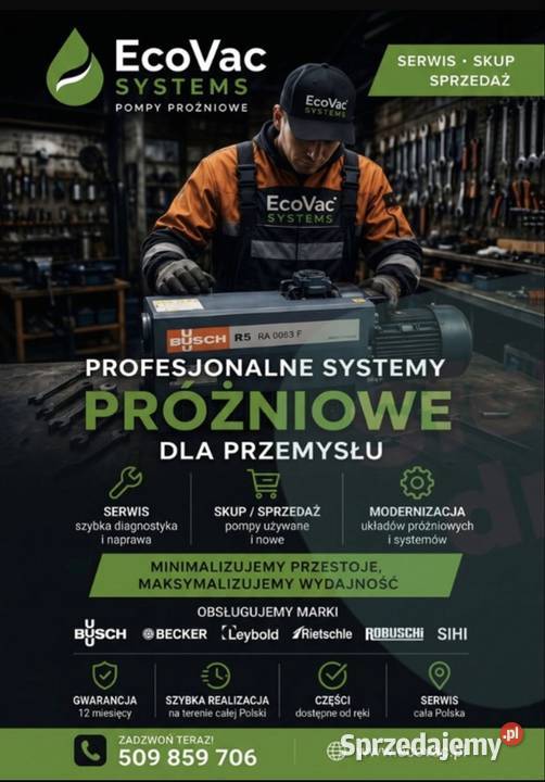 SERWIS POMP PRÓŻNIOWYCH NAPRAWA REGENERACJA Pleszew