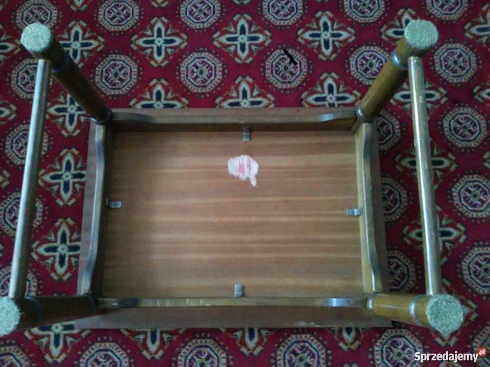 stolik kawowy drewniany PRL 49cm Stoły, krzesła, biurka pomorskie Starogard Gdański