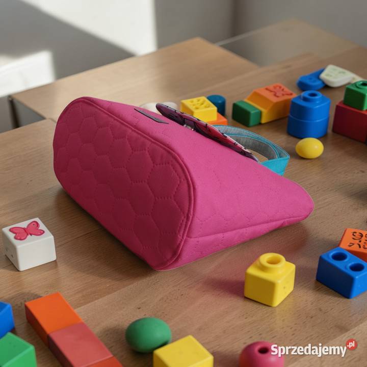 Różowa Torebka Koszyk w KOTKI handmade 18cm Kraków