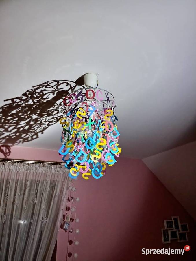 Żyrandol dziewczynki literki świętokrzyskie Mniów sprzedam