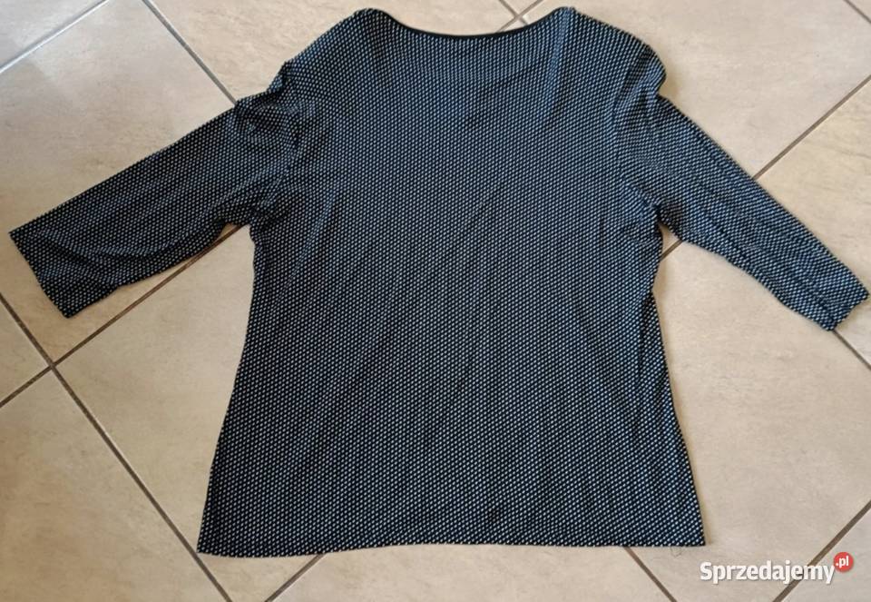 Bluzka damska czarna w drobne kropeczki rozmiar