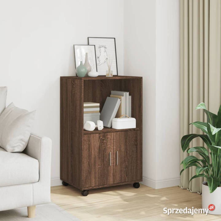 Szafka na kółkach brązowy dąb 55x40x91 WM853188 mazowieckie Warszawa