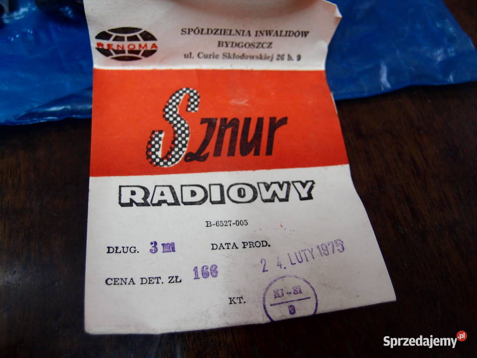Sznur Radiowy Unimor Unitra UKF produkcja PRL Łódź sprzedam