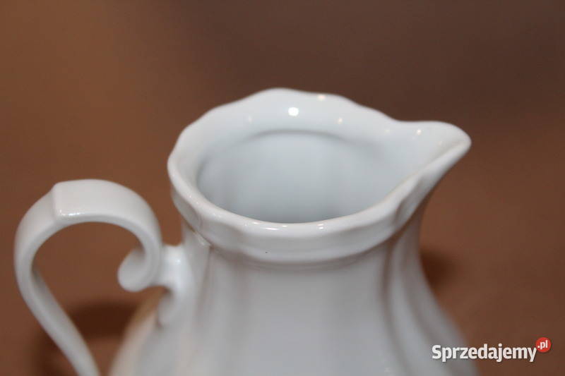 Porcelanowy biały mlecznik Schirnding Bavaria Szczecin